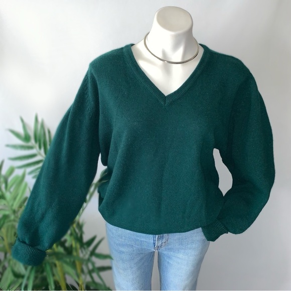 v i n t a g e :: Slouchy Lambswool Grandpa Knit Sweater - Picture 2 of 9